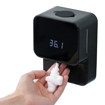 China New Automatic Foaming Soap Dispenser Induction Foaming Infrared Foaming Soap Dispenser LED Display Screen Washing Machine Sensor Infrared Soap Dispenser For Bathroom Wall for sale