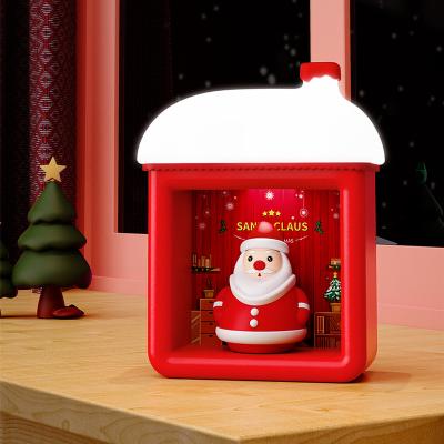 China Small Snowman LED Night Light Igloo Wall Hanging USB Christmas Table Lamp Filling Modern Bedroom Creative Wall Small Gifts for sale