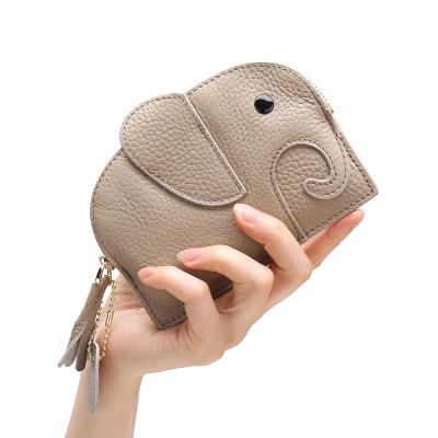 China High Quality Atinfor Minimalist Women Coin Purse Elephant Japanese Mini Creative Female Cute Coin Purse Genuine Leather Bag for sale