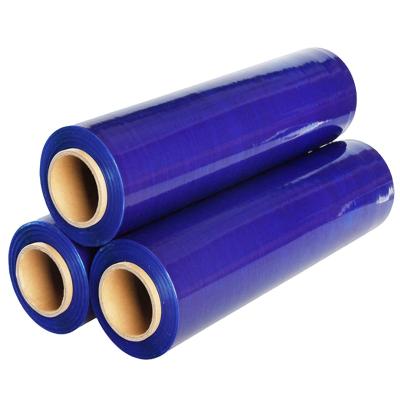 China Customized Blue PE Shrink Film Pallet Stretch Film Moisture Proof Plastic Wrapping Film for sale