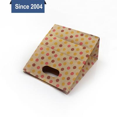 China Recyclable Kraft Paper Bag Brown Cardboard Snack Packaging Food And Beverage Packaging Flat Bottom Paper Bag 6 Color Flexo Printing Recyclable for sale