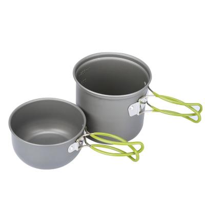 China 1~2 Person Easy Carry Light Weighted Camping Cookware , Aluminum Alloy Camping Dinnerware Sets for sale