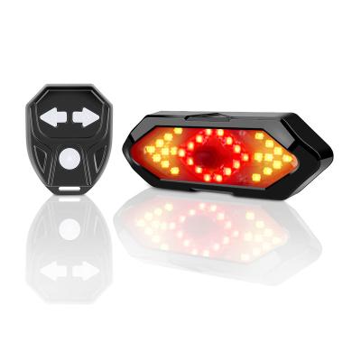 China LED Brake Light Remote Control Bicycle Turn Signal, USB Rechargeable Wireless Remote Control Bicycle Tail Light for sale