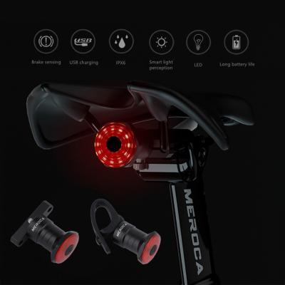 China Intelligent Equipment Cut-off Recycling Sensing Led Bike Rear Lights, USB Rechargeable Bicycle Recycling Taillight for sale