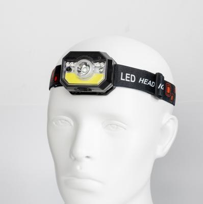 China Smart Emergency Motion Sensing USB Rechargeable Head Light , Multifunctional Headlight for sale