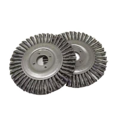 China Industrial cleanging single section flat wire twist brushes for deburring for sale