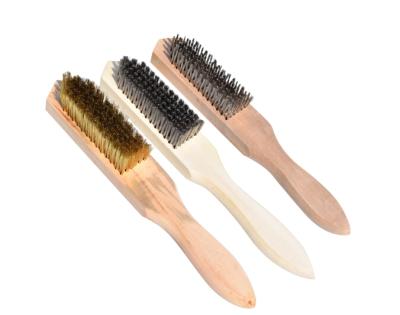 China Small cleaning brass wire brushes with wooden handle for sale