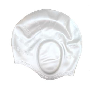 China Waterproof Swimming Swimming Cap Swimming Cap Sports Hair Earmuffs Silicone Silicone Eco-friendly Durable Waterproof Long One Size Adult for sale