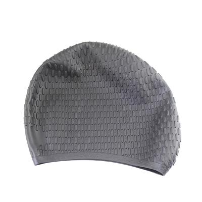 China Factory New Featured High Quality Comfort Fit Particle Massage Silicone Non-slip Swimming Cap Durable Waterproof Factory Eco-Friendly for sale