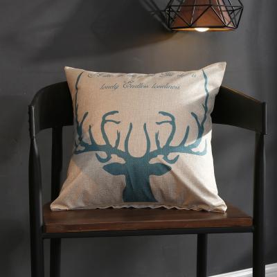 China Anti-Static NO MOQ New Christmas One Side Printing Cushion Canvas Cover For Home Office Chair Cushion Cover for sale