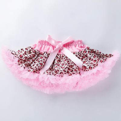 China Breathable High Quality Pink Leopard Print Girls Tutu Skirts Baby Pettiskirt Tutu for sale