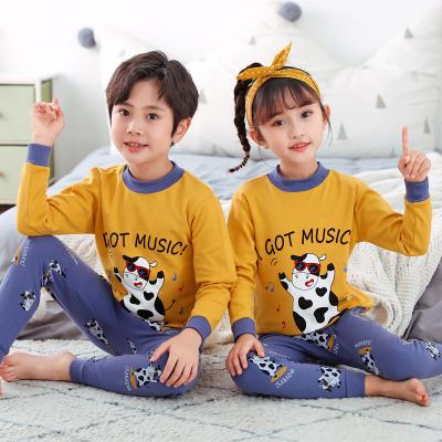 China 2-15 Years Breathable Wholesale Cotton Children's Sleepwear Children's Boutique Pajamas Girls and Boys Cloth Sets for sale