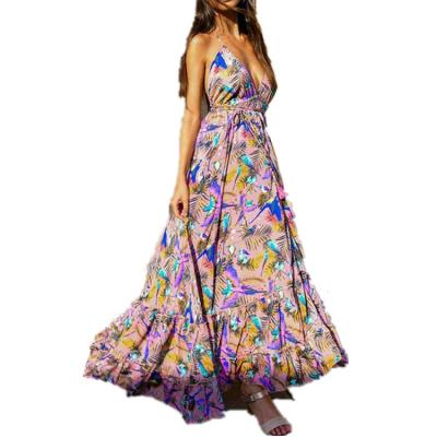 China Wholesale New Arrival Anti-Static Summer Dresses Maxi New Feeling Dresses Women Maxi Dresses Floral for sale