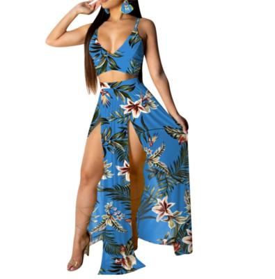 China Newest Sustainable Woman's Summer Clothes 2 Piece Top And Skirt Set Women for sale