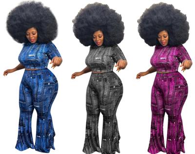 China Anti-pilling kiss latest design fashionable clothes Frauen stretchy setzt 2 piece set two piece plus size women clothing for sale