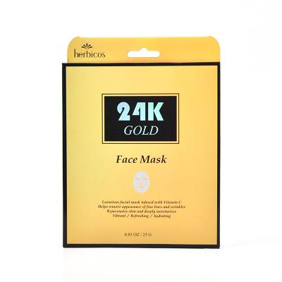 China Luxury Selling 24K Gold Clearance Blemish Damage Anti-Wrinkle Radiation Silk Facial Mask Sheet Best Shine Re-Nutriv Illuminating Face for sale