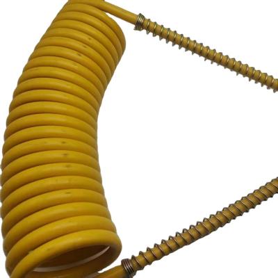 China Wholesale Super Flexible Recoil Machine Airline Coiled Pneumatic PU Coil Air Brake Spiral Hose For Tractors And Trucks for sale