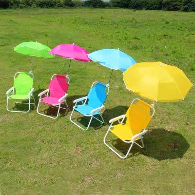 China Contemporary Lightweight Easy Carry Outdoor Backrest Small Folding Camping Chair Kids Sun Kids Beach Chairs With Umbrellas for sale