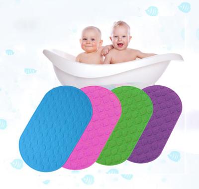 China ODM Baby Oval Silicone Bathtub Mat Wholesale Non Slip Viable Small Shower Mat for sale