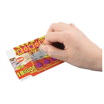 China Scratch Win Card Free Design Custom Printing Scratch Off Cards Lottery Scratch Tickets Lucky Lottery Winning Ticket for sale