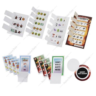 China Different Code Free Design Multi-Window Unfold Variable Pull Tab Cards Custom-Pull-Label-Lottery-Data-Ticket Bingo Tickets for sale