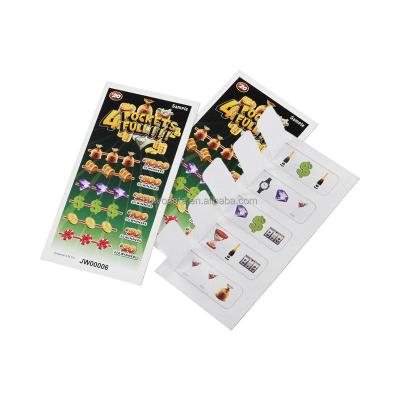 China Customization Five Different Code Windows Pull Tab Tickets Games Lotteries Ticket Lottery Game Ticket Suppliers for sale