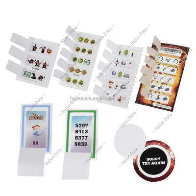 China Free design of Multi Windows of different code Pull Tab Box Game Cards Printing to pull tags and break open lottery tickets for sale