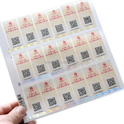 China Security And Promotion Scratch Off Sticker Label Supplier QR Code Sticker Label Printing Scratch Off Stickers With QR Code for sale