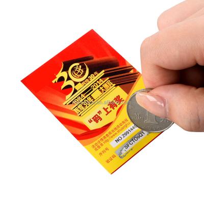 China Casino Multi-pattern Custom Scratch Cards Scratch Win Card Customized Wholesale Scratch Card for sale