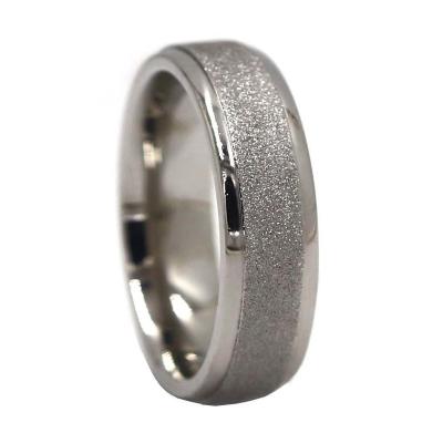 China LR141 CLASSIC hot sale hot sale wedding rings ice matte titanium wedding ring for men for sale