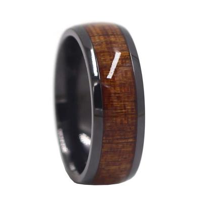 China Wholesale Fashional LR425 Black Titanium Zirconium Wedding Ring For Men for sale