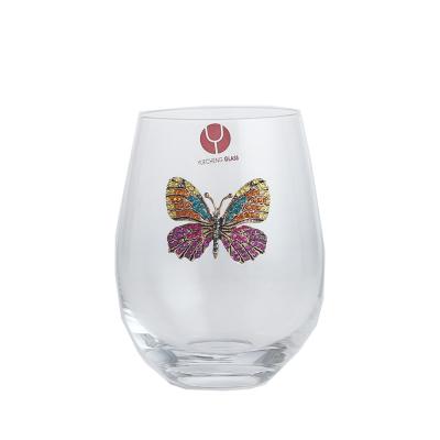 China Viable Custom Christmas Color Diamond Butterfly LOGO Mug for sale