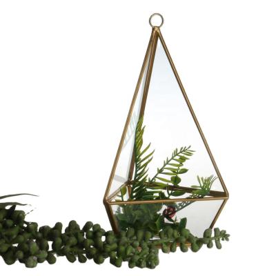 China Contemporary Mini Glass Geometric Terrarium Container DIY Display Box Centerpiece for sale