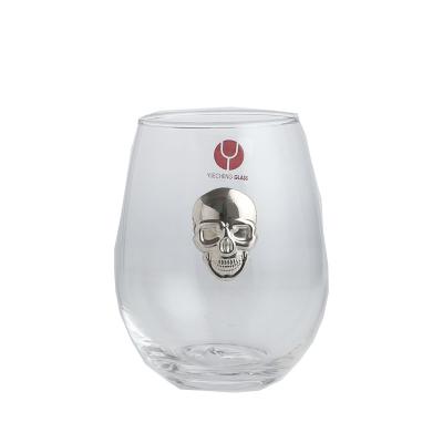 China Disposable Custom Halloween Metal Skull Water Cup for sale