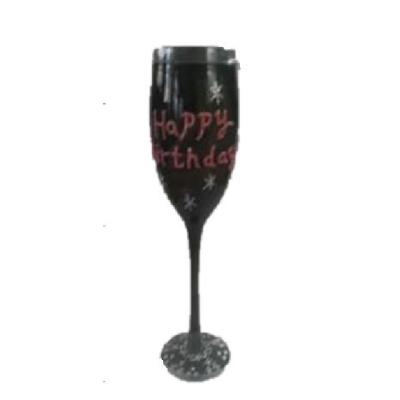 China 69659 Creative Black Champagne Glasses With Diamond Inlaid Glass 101-200ml for sale