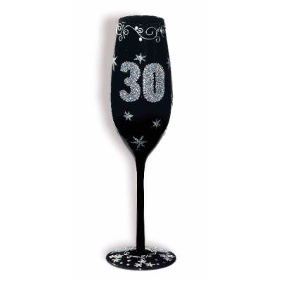 China 66332Creative Black Champagne Glass With Diamond Inlaid Glass 101-200ml for sale