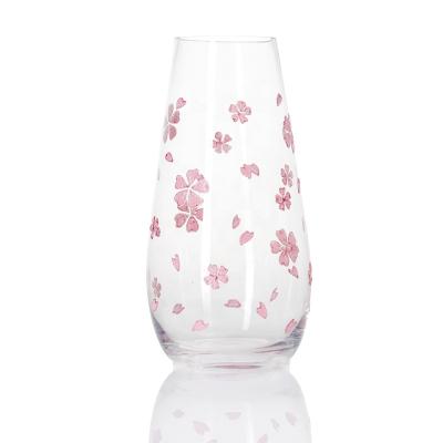 China Home design home decor small flower vases clear glass crystal vases cheap decorative unique shabby chic flower vase for sale