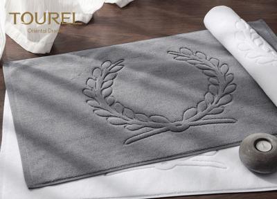 Chine Ensembles 100% blancs de tapis de bain de coton de couleur avec le logo de coutume de jacquard à vendre