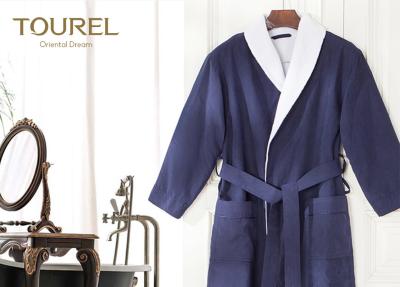 China Velour 100% colorful Cotton Hotel Quality Bathrobes With Luxury Embroidery for sale