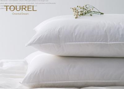 China White Hotel Comfort Goose Down Pillows With Anti - Mites And Bacteria Treatment for sale