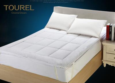 China Waterproof Fitted Quilted Hotel Mattress Protector 100% CottonPad / Topper for sale