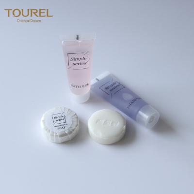 China White Round 20g Hotel Soaps And Amenities / Hotel Guest Amenities Pearl Film Packing for sale