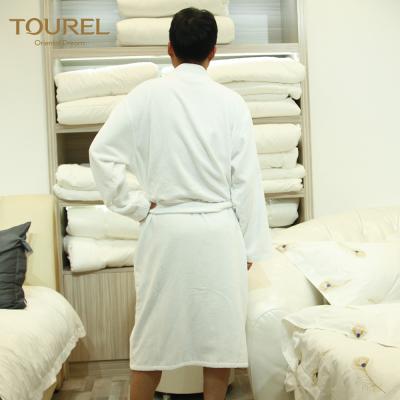 China Hotel Mattress Protectors White Luxury Towelling Bathrobe Terry Cloth Spa Robe for sale