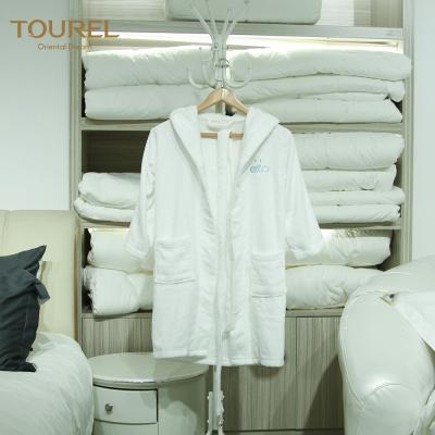 China Cute Children Hotel Quality Bathrobes Warm Comfortable Touch Embroidery Logo for sale