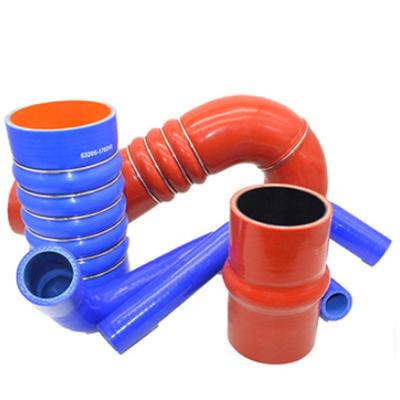 China Customized Color Durable High Quality Automotive Silicone Reinforced Car Hose Silicone Spray Tube for sale