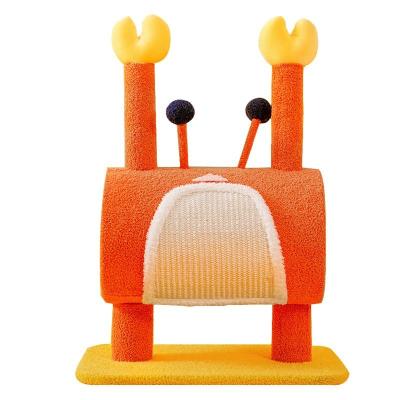 China Solid Structure Easy To Install And Clean Cat Tree Climb Cat Shelf Crab Shaped Small Frame Removable Cat Tree for sale