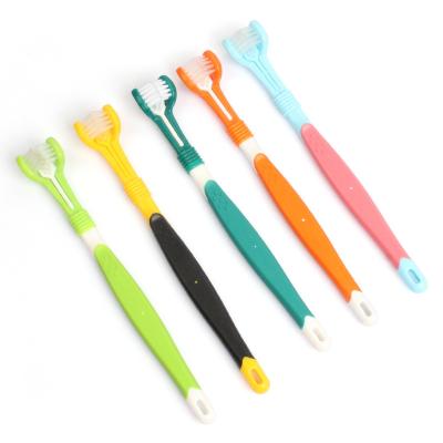 China Factory Wholesale Viable Double Heads Silicone Dog Toothbrush For Dogs for sale