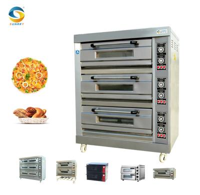 China SUNRRY Bakery Commercial 3 Deck 3 Gas Electric Oven 1Deck 2 Deck 2 3 4 6Trays Cake Combi Baking Oven Sale for sale