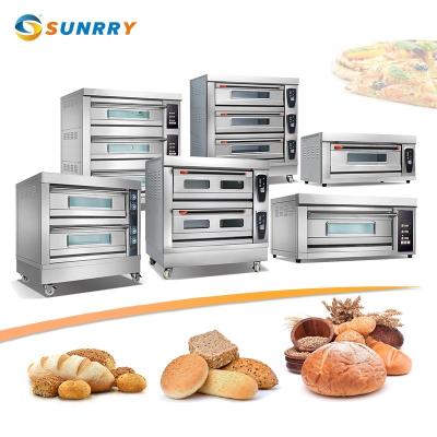 China Sunrry Luxury Commercial Bread Oven Electric Bakery Oven Prices 1 2 3 Layer 2 4 9 12 Pan Deck Oven For Sale for sale