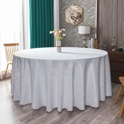 China Large round table waterproof cover for hotel home restaurant dining tablecloths wedding decoration tablecloths for sale